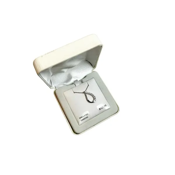 Diamond Luxe simulated Diamond Twist Pendant Sterling Silver Necklace NEW - Image 2