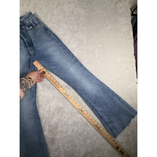 Hudson Flare Jeans 25 Blue Distressed Bell Bottom‎ Wide Leg Denim Boho Festival - Image 12