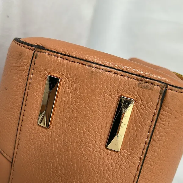 Rebecca Minkoff Peach Tan Pebbled Leather Satchel Bag Purse 🌺🌺 - Image 13