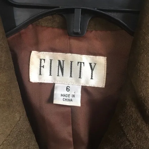 Finity size 6 brown‎ real leather jacket - Image 5