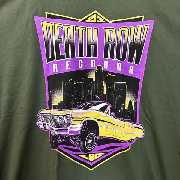 Death Row Records 213 LBC Skyline Low Rider Hip Hop Tee XL - Image 2