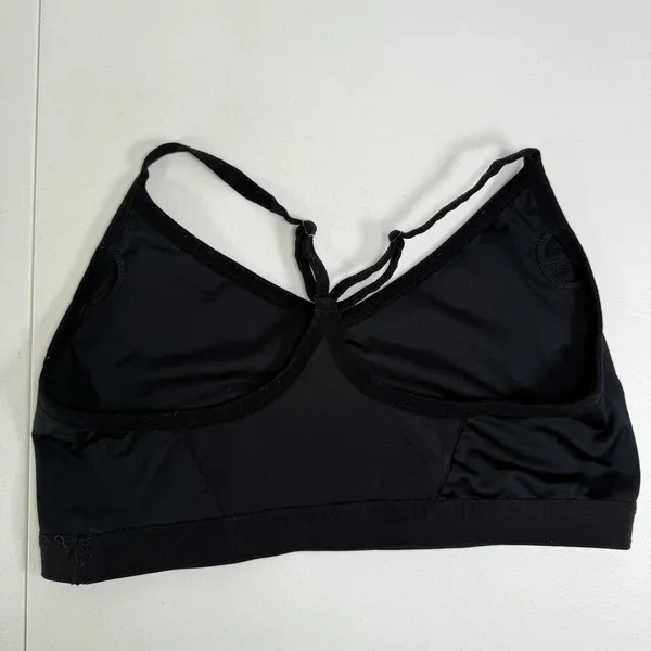 NIKE S Small Dri-Fit Indy Light Support Sports Bra Black Swoosh Logo Women's - Image 5
