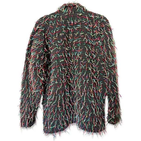 VINTAGE ICING Confetti Fringe Yarn Blazer Jacket - Image 2