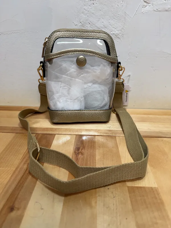 Game day clear crosssbody bag Gold - Image 3