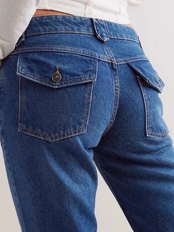 NWT Free People We The Free Flora Low-Rise Bootcut Jeans ~ Bourbon blue ~ 31 - Image 5