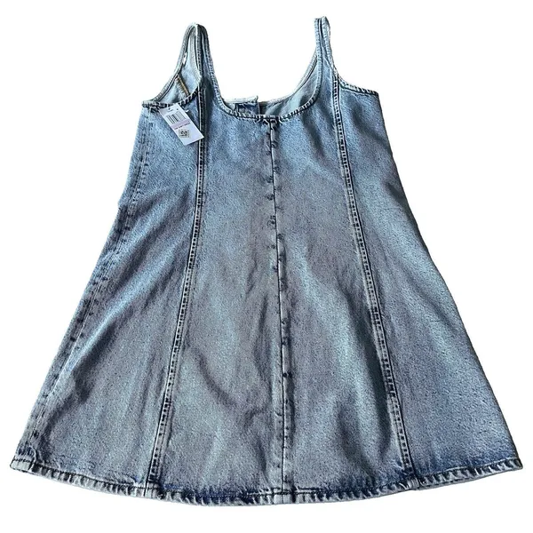 NWT FRAME The Shift Denim Dress Light Blue Wash Size 6 - Image 5