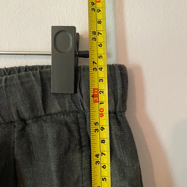 Eileen Fisher Gray Linen Loungewear Barrel Leg Lantern Pants Flowy Women size XS - Image 8