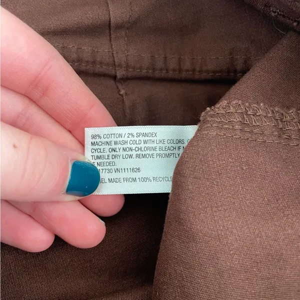 NWOT A New Day women’s chocolate brown‎ stretch khaki deep pocket pants size 10 - Image 6