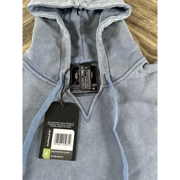 ALPHALETE Women’s Terry Oversized Hoodie - Celestial Blue ,Size Medium - Image 8