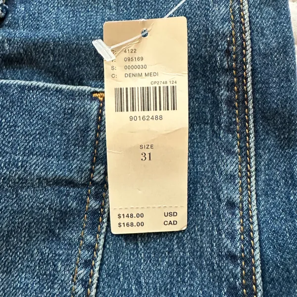 - Anthropologie Pilcro Vintage Column HighRise Wide Leg Jeans Size 31 Inse… - Image 3