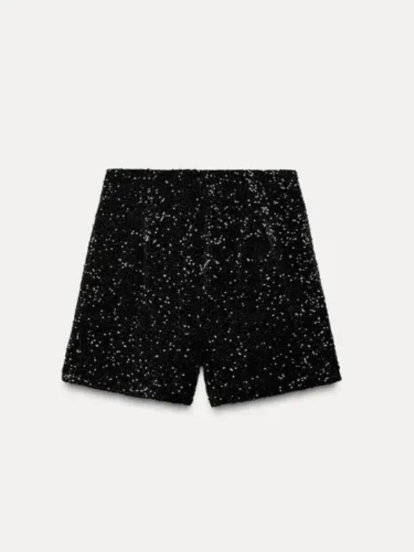 Zara sequin black shorts Xs‎ - Image 4