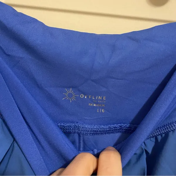 Aerie Offline Cornflower Blue Pleated Athletic Skirt size Large - Image 3