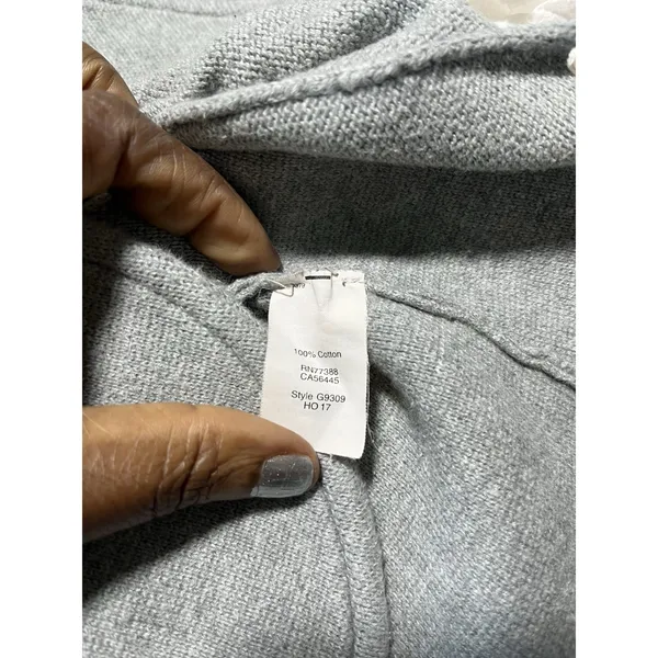 J Crew Sweater Blazer Cotton Gray Size S - Image 8