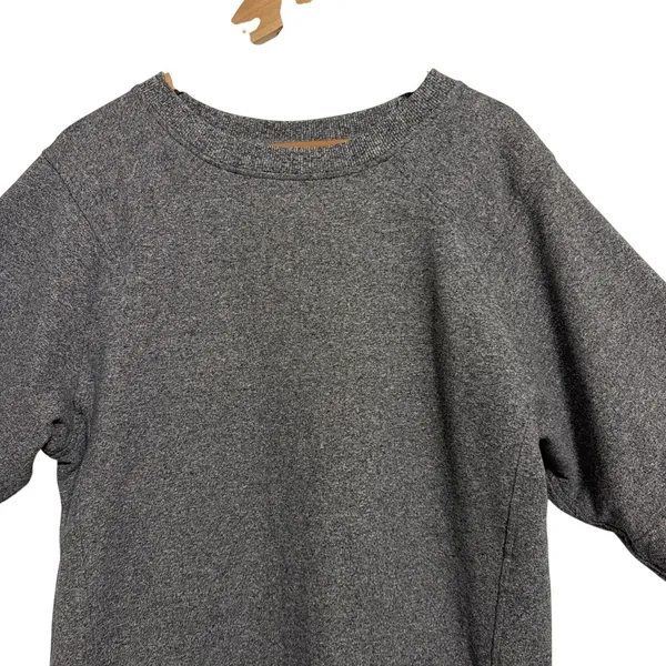 Lululemon Women Heathered Gray‎ Short Sleeve Sweatshirt Drawstring Hem Top Large - Image 5
