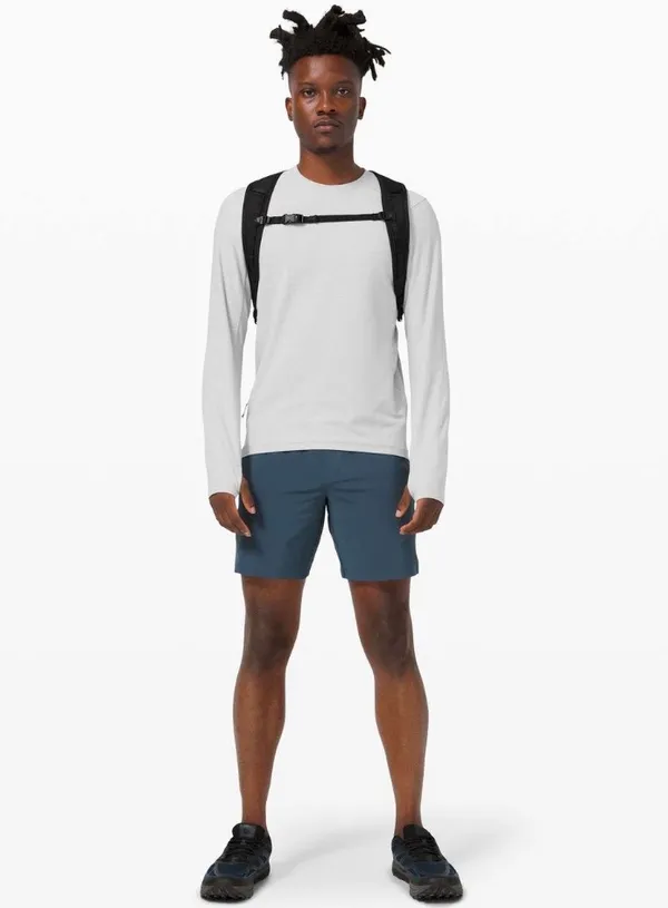 Lululemon Surge Warm Long Sleeve Heathered Sea Salt XL - Image 6