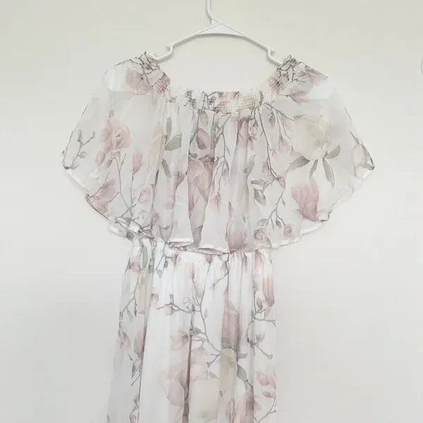 NWT SHOW ME YOUR MUMU Floral Maxi Dress SMALL Hacienda in Ivory Crisp - Image 10