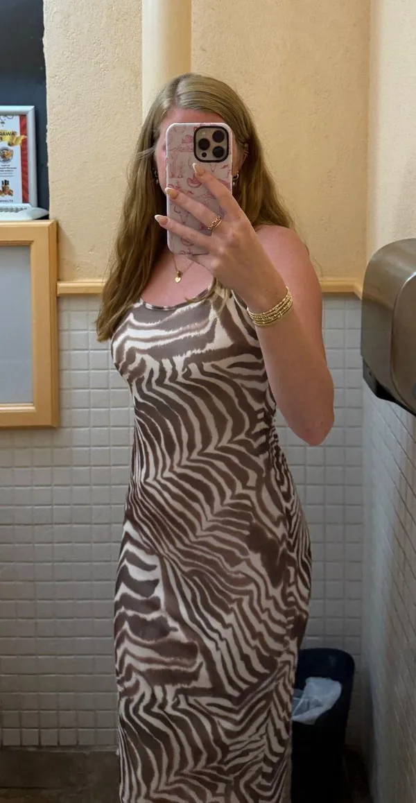 Zebra print maxi dress Multiple Size M - Image 2