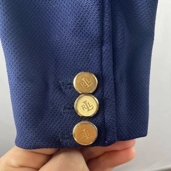 Lauren Ralph Lauren One Button Blazer Jacket in Navy Size Small‎ - Image 5