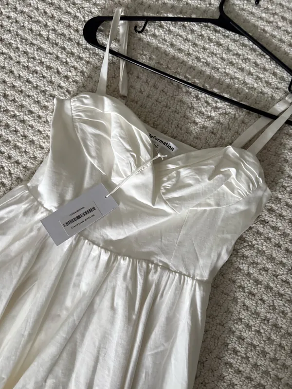 Reformation Dress White Mini - Image 2