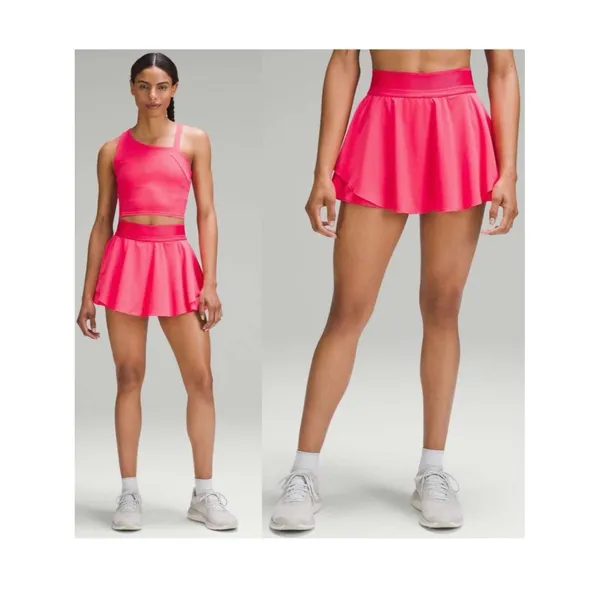 Lululemon Court Rival High-Rise Skirt Lip Gloss Pink Size 10 Golf Tennis Skirt - Image 2