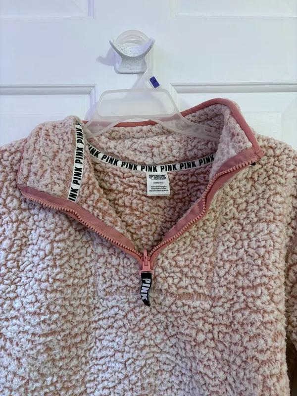 Pink VS Large Sherpa Half Zip - Image 5