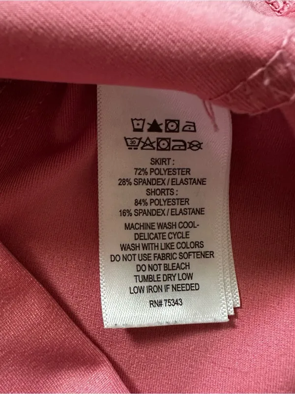 Tommy Bahama Golf Skort Pink Ruffle Hem Hidden Pocket Mini Skirt Medium - Image 10