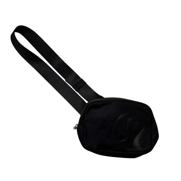 Lululemon Everywhere Belt Bag 1L Black Leather Logo - Image 2