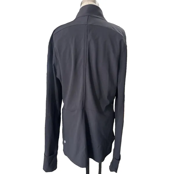 Lululemon Sleek Essentials Jacket Womens Size 12 Black Athletic Outdoor Luxtreme - Image 6