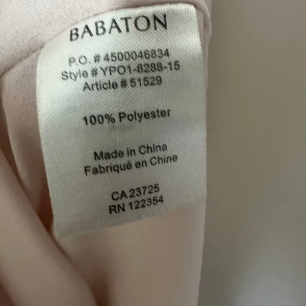 Aritzia Babaton Templeton Slip Dress Small‎ Baby Pink Midi V Neck Minimalist - Image 3