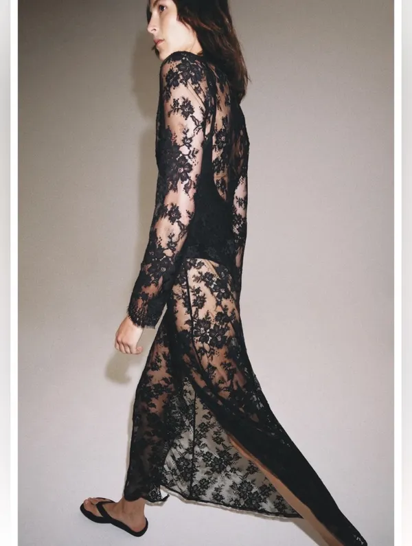 Zara lace long dress. S-M. - Image 12