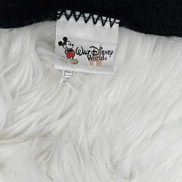 Disney Scarf Mickey Mouse Unisex 62" Black Muffler Neck Embroidered Vintage - Image 2
