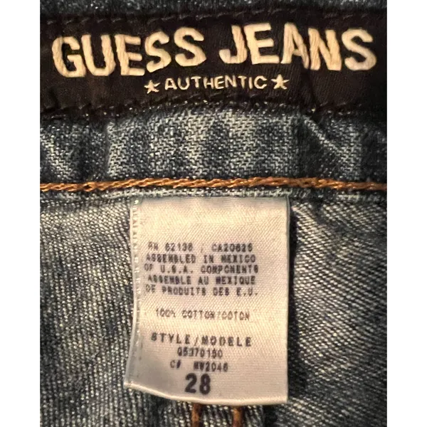 Guess‎ Jeans Women's Modele Flare Distressed Size 28 33" Inseam x 15" Waist x 8" - Image 4