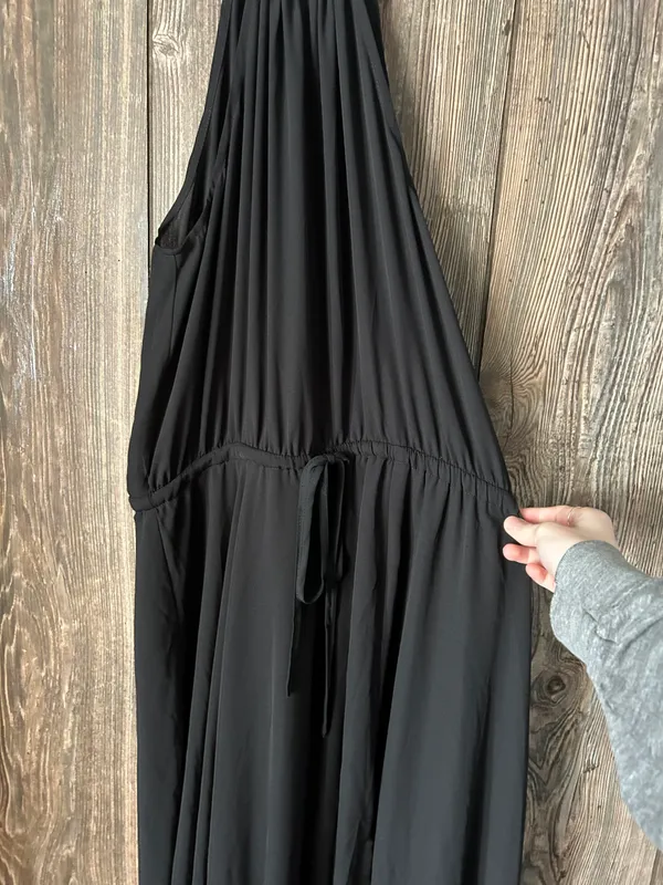 Lulus Black Flowy Dress - Image 4