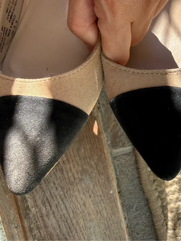Steven by Steve Madden Beige Pointed Toe Slingback Flats Size 6 GUC - Image 3
