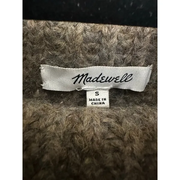 Madewell Loretto Mock Neck Sweater Women's Taupe Brown Size Small - Image 5