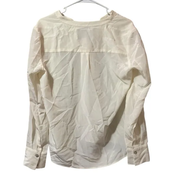 Amour Vert Women Size Medium Silk Long Sleeve Blouse Buttons Luxury‎ Formal City - Image 2