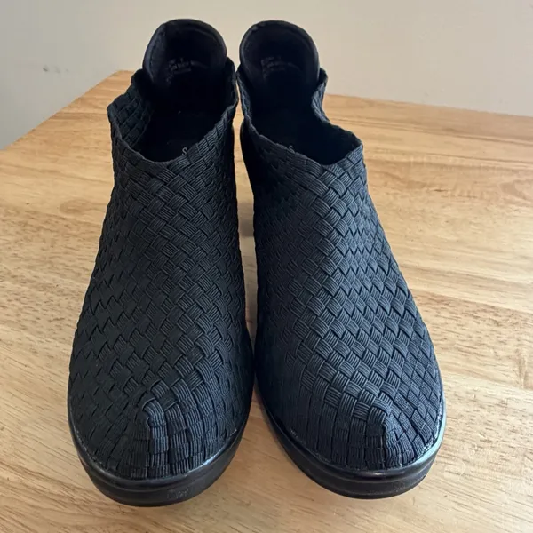 Steven‎ By Steve Madden Woven Heel Womens Eliza Size 8 Black Y2K Block Heel - Image 3