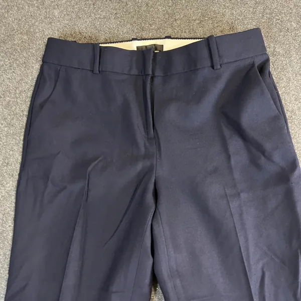 J.Crew‎ Navy Blue Wool Blend Straight Leg Dress Pants Trousers Womens Size 6 - Image 8