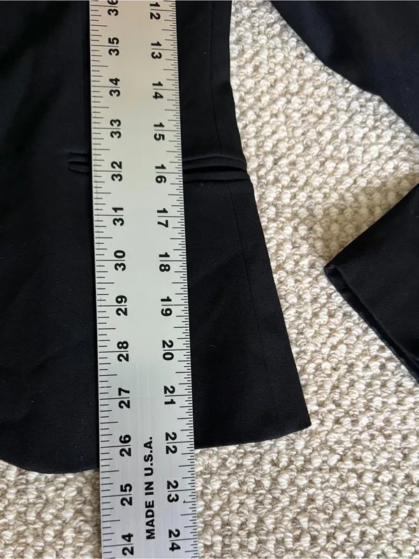 Express Blazer One Button Jacket Women’s Size 6 Black Stretch Regular Fit Office - Image 2