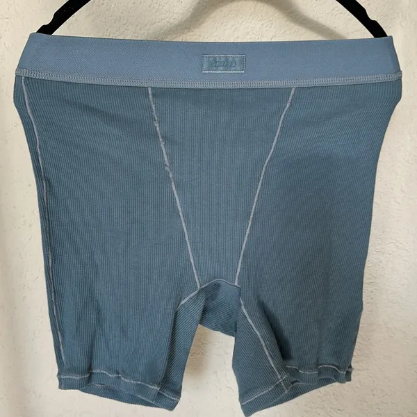 SKIMS cotton‎ rib boxer kyanite blue size S NWOT - Image 4