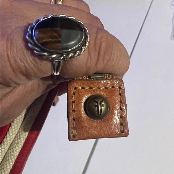 Frye leather and canvas multicolored clutch wristlet - Image 15