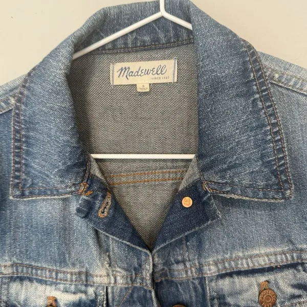 Madewell The Jean Jacket Women Size Small Blue Denim 100% Cotton 1655 - Image 6