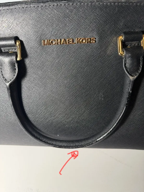 Michael Kors Black Saffiano Leather Satchel with Gold Hardware - Image 8