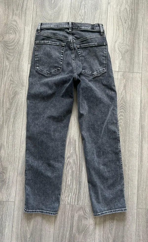 7 For All Mankind High Waist Cropped Straight Jeans - Image 5
