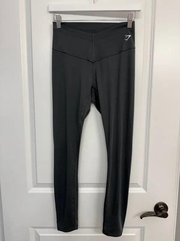 Gymshark Crossover Leggings Dark Forest Green M - Image 3