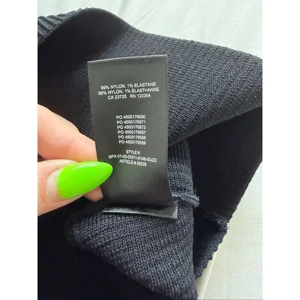 Aritzia Babaton Sculpt Knit Notch Tank Black - Image 7
