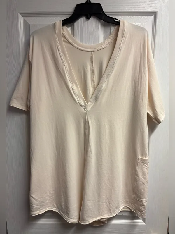 NWT Free People Hot Shot T-Shirt Romper In Bleached Clay Size Medium - Image 5