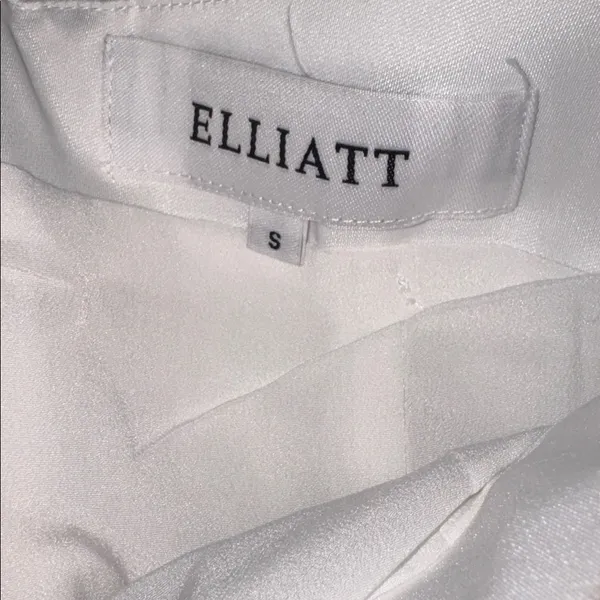 NEW ELLIATT Amelie Square Neck Duchesse Ivory Satin Cocktail Minidress Sz S - Image 6