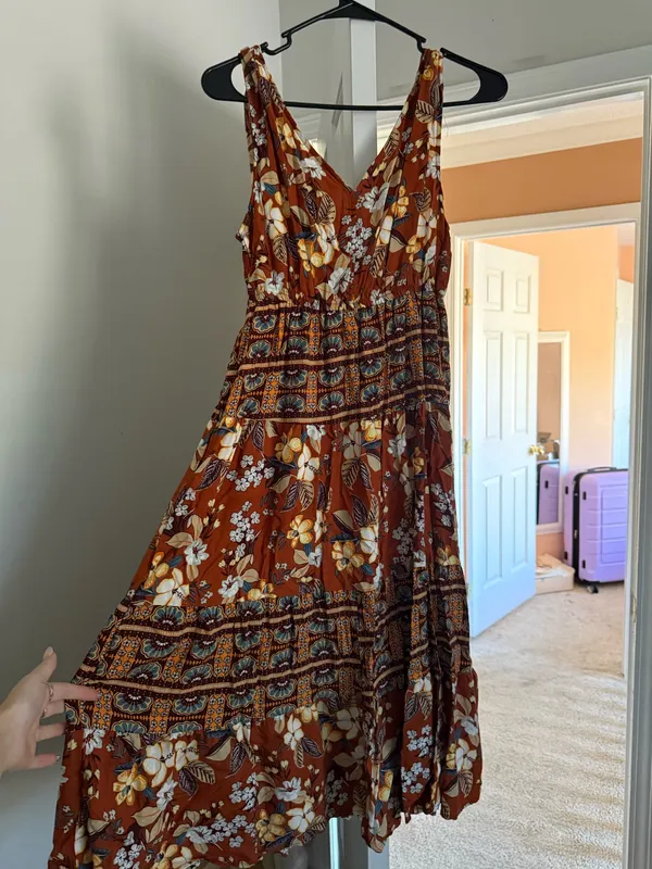 Women’s dress Orange Size M - Image 2