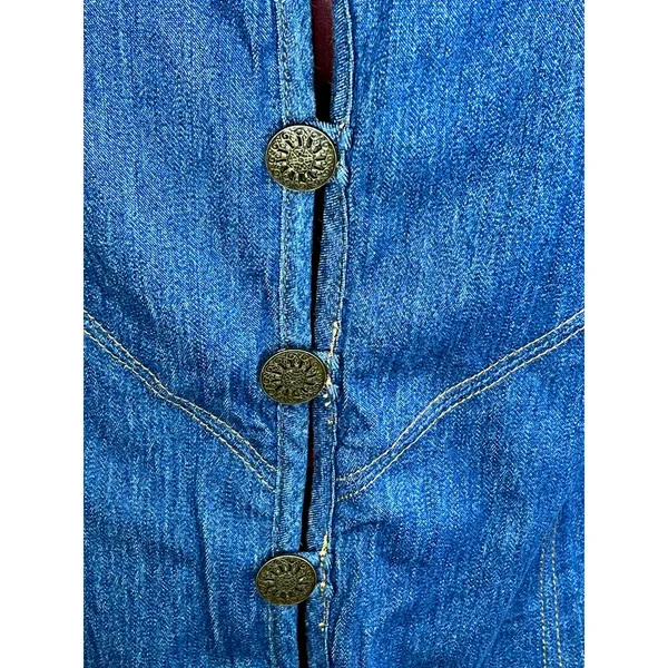 vest jersey textured blue 1980s - Image 7